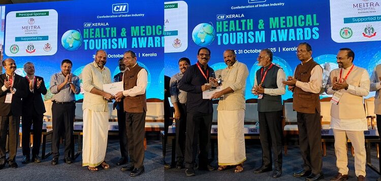 Kottakkal Arya Vaidya Sala and Sanjeevanam Ayurveda Hospital Receive Top Honours at CII Kerala Health & Medical Tourism Awards 2025